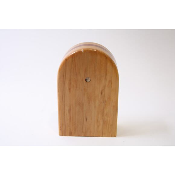 Light Brown, Wooden, Mantel Clock, Minimalistic, Shelf, Table, ~ 250507-WH 237 - Picture 2 of 4